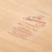 40. Ruby-Hochzeitstag Acryleinladungen (Ablage )