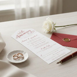 40. Ruby-Hochzeitstag All In One Einladung