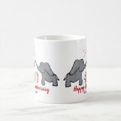 40. Ruby Hochzeitstag Ehefrau Elefant Kaffeetasse (Mittel)
