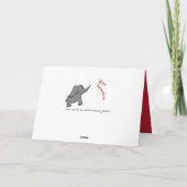 40. ruby Hochzeitstag Ehefrau Elefantenkarte Karte (Rückseite)