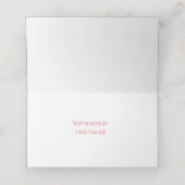 40. ruby Hochzeitstag Elefant personalisiert Platzkarte (Innenseite Aufgefaltet)