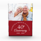 40. Ruby-Hochzeitstag Fotoblock (Vorderseite)