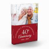 40. Ruby-Hochzeitstag Fotoblock (Links)