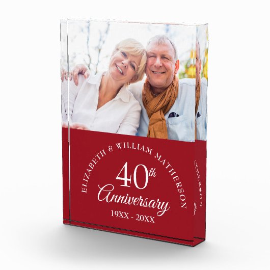 40. Ruby-Hochzeitstag Fotoblock (Rechts)