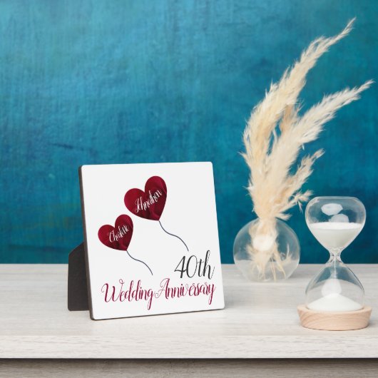 40. Ruby-Hochzeitstag Fotoplatte (InSitu)