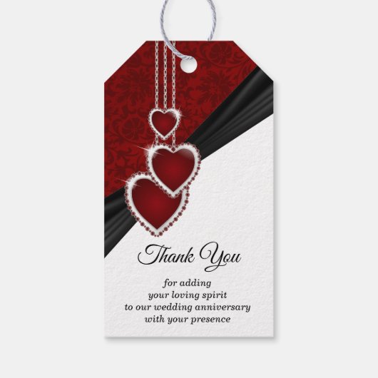 40. Ruby-Hochzeitstag Geschenkanhänger (Rückseite)