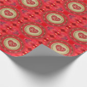 40. Ruby-Hochzeitstag Geschenkpapier (Ecke)