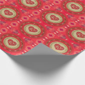 40. Ruby-Hochzeitstag Geschenkpapier (Ecke)