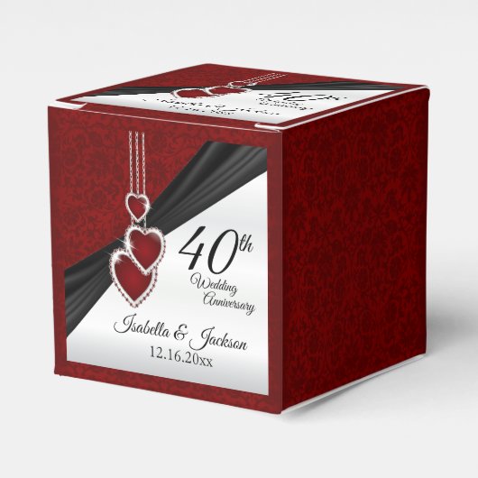 40. Ruby-Hochzeitstag Geschenkschachtel (Vorderseite)