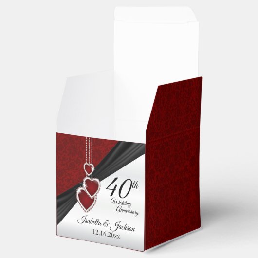 40. Ruby-Hochzeitstag Geschenkschachtel (Geöffnet)