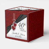 40. Ruby-Hochzeitstag Geschenkschachtel (Rückseite)