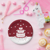 40. ruby Hochzeitstag Kuchen und Brotbacken Pappteller (Party)