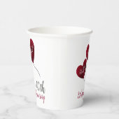 40. Ruby-Hochzeitstag Pappbecher (Rechts)
