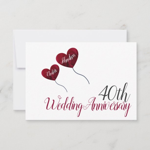 40 Hochzeitstag Karten | Zazzle.de