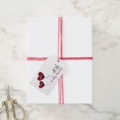 40. Ruby Hochzeitstag Rote Herzblasen Geschenkanhänger (Mit Garn)