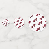 40. Ruby Hochzeitstag Rote Herzblasen Konfetti (Rückseiten)