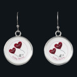 40. Ruby Hochzeitstag roter Herzballon Ohrringe<br><div class="desc">Personalisierte 40. rubinische Hochzeitshilfeohrringe mit einem roten Rose-Herzballon-Design. Ein Geschenk für einen Ehemann, der nach vierzig Jahren Ehe seine Ehefrau geben kann, oder für ein Kind, das seiner Mutter geben soll. Die Namen und das Jubiläum können angepasst werden. In diesem modernen und zeitgenössischen Design sind auch passende Schellen und Karten...</div>