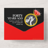 40. Ruby Hochzeitstag UAWG All In One Einladung (Rückseite)