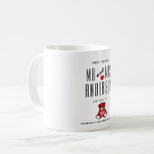 40. RUBY-Hochzeitstipendium Personalisiert Kaffeetasse (Vorderseite Links)