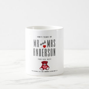 40. RUBY-Hochzeitstipendium Personalisiert Kaffeetasse