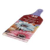 40. Ruby Jubiläum Blumenbeete lila Schneidebrett (Ecke)