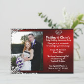 40. Ruby Jubiläum Foto Einladungen (Stehend Vorderseite)