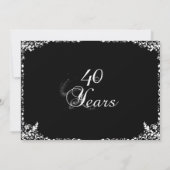 40. Ruby Jubiläum Foto Einladungen (Rückseite)