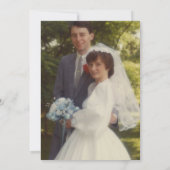 40. Ruby Jubiläum Hochzeit Foto Lilies Floral Einladung (Rückseite)