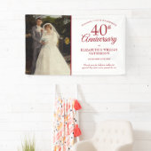 40. Ruby Jubiläum Ihr Hochzeitsfest Foto Willkomme Banner (Insitu)