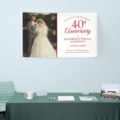 40. Ruby Jubiläum Ihr Hochzeitsfest Foto Willkomme Banner (Messeveranstaltung)