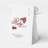 40. Ruby-Jubiläum mit Datum und Initialen Geschenkschachtel (Rückseite)