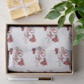 40. Ruby-Jubiläum Text und weiße Rosen Seidenpapier (Geschenk)