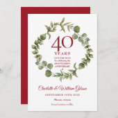 40. Ruby-Jubiläum Waldlandschaft Save The Date (Vorne/Hinten)