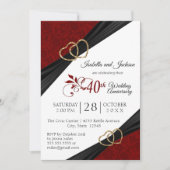 40. Ruby-Jubiläumsdesign Einladung (Vorderseite)