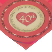 40. Ruby-Jubiläumstablett Tischdecke (Schrägansicht)