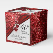 40. Ruby Red and Glitzer Jubiläum Geschenkschachtel (Vorderseite)