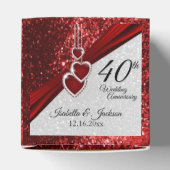 40. Ruby Red and Glitzer Jubiläum Geschenkschachtel (Oben)