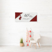 40. Ruby Red Jubiläum / Geburtstag Banner (Insitu)