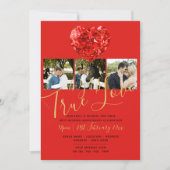 40. RUBY Wedding Anniversary DIAMOND FOTO Einladun Einladung (Vorderseite)