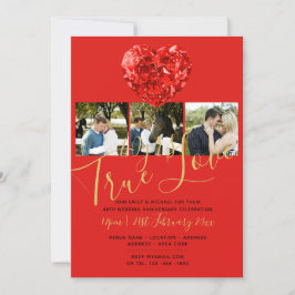 40. RUBY Wedding Anniversary DIAMOND FOTO Einladun Einladung