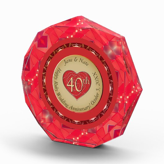 40. Ruby Wedding Anniversary Foto Block (Rechts)