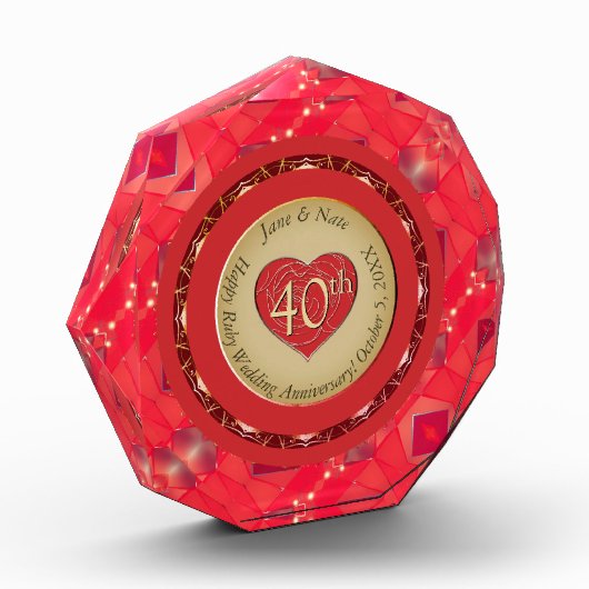 40. Ruby Wedding Anniversary Foto Block (Links)