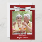 40. Ruby Wedding Anniversary Foto Einladung (Vorderseite)