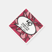 40. Ruby Wedding Anniversary Fun Retro Comic Book Serviette (Ecke)