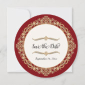 40. Ruby Wedding Anniversary Gold Save the Date I Einladung (Rückseite)
