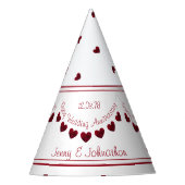 40. Ruby Wedding Anniversary Hut Partyhütchen (Vorderseite)