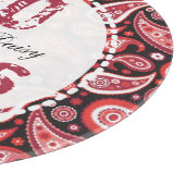 40. Ruby Wedding Anniversary Paisley Pattern Schneidebrett (Ecke)
