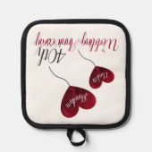 40. Ruby Wedding Anniversary Pot Holders Topflappen (Vorderseite)