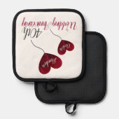 40. Ruby Wedding Anniversary Pot Holders Topflappen (Vorderseite/Rückseite)