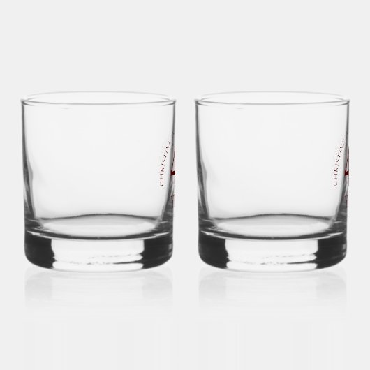 40. Ruby Wedding Anniversary Signature Script Whiskyglas (Rechts)